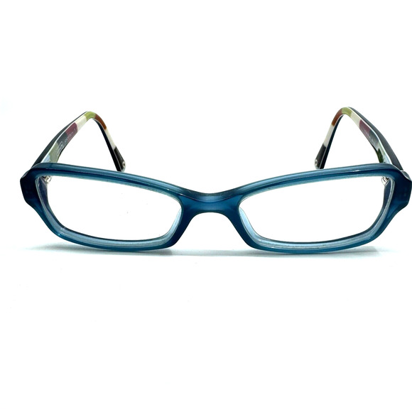 Coach Eyeglasses Frames HC 6010 Quinn 5028 Blue Rectangle 48-16-135 H9882 - Picture 1 of 7